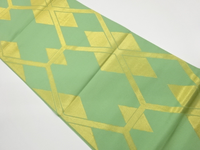 JAPANESE KIMONO / VINTAGE FUKURO OBI / WOVEN RHOMBUS & KIKKO
